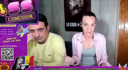 Simón Pérez y Silvia Charro en un directo de hace unos años en su canal SS conexion.