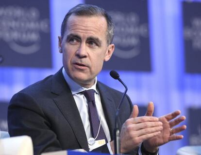 Mark J. Carney, gobernador del Banco de Canad&aacute;, en Davos. 