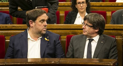 Junqueras i Puigdemont, el 26 d'octubre.