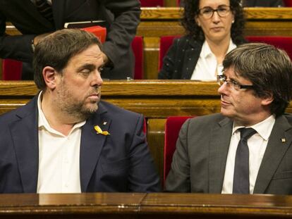 Junqueras i Puigdemont, el 26 d'octubre.