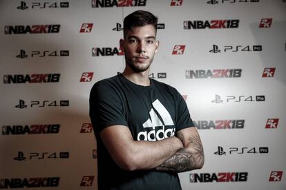 Willy Hernángomez, en la presentación de NBA 2K18
