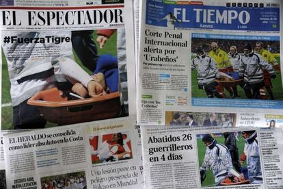 Portadas de varios medios colombianos este jueves, 23 de enero de 2014.