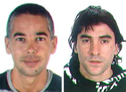 Fotografías de los presuntos 'legales' del comando Vizcaya huidos, Aitor Rodríguez Artetxe y Asier Borrero Toribio, distribuidas ayer por la Consejería de Interior.