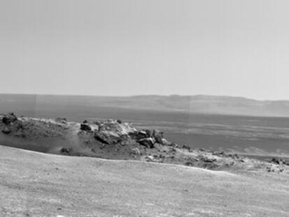 Lugar del borde del cráter Endeavour, en Marte,  al que ha llegado el robot <i>Opportunity y bautizado Spirit en recuerdo del vehículo gemelo, que ya ha dejado de funcionar.</i>