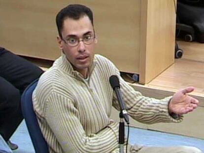 Fouad El Morabit, durante su declaración en el quinto día del juicio del 11-M, el pasado mes de febrero.
