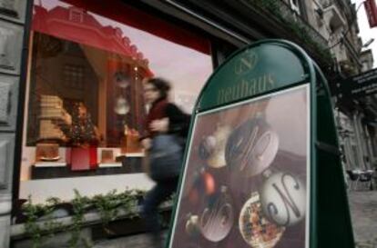 Escaparate de la chocolatería Neuhaus, en Bruselas.