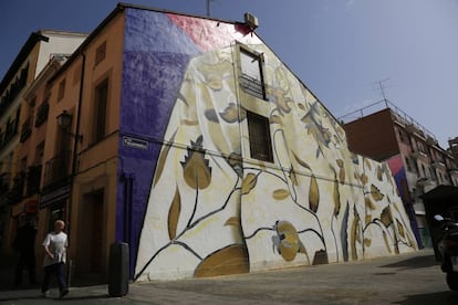 Mural de Nelson Mandela en Lavapiés.