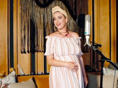 Katy Perry durante su actuación en el Shein Together Virtual Festival, que recaudó fondos para luchar contra los efectos de la pandemia.