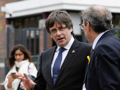 Carles Puigdemont i Quim Torra, a Brussel·les.