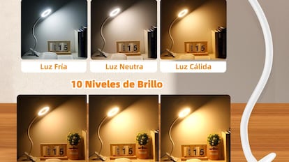Flexo led con pinza ajustable