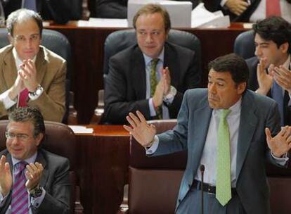 Ignacio González, vicepresidente regional y presidente del Canal de Isabel II, durante su intervención.