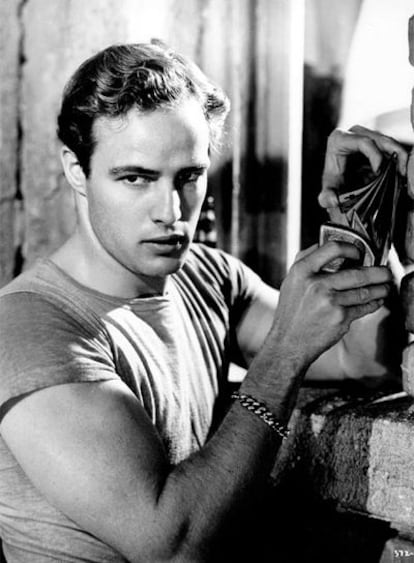 Marlon Brando, en <i>Un tranvía llamado deseo.</i>