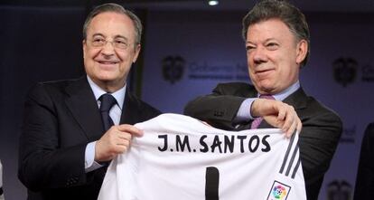 Florentino Pérez y Juan Manuel Santos