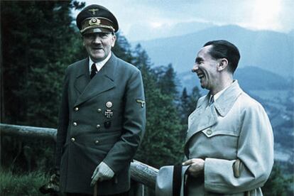 Hitler y Goebbels, en Berchtesgaden en 1943.