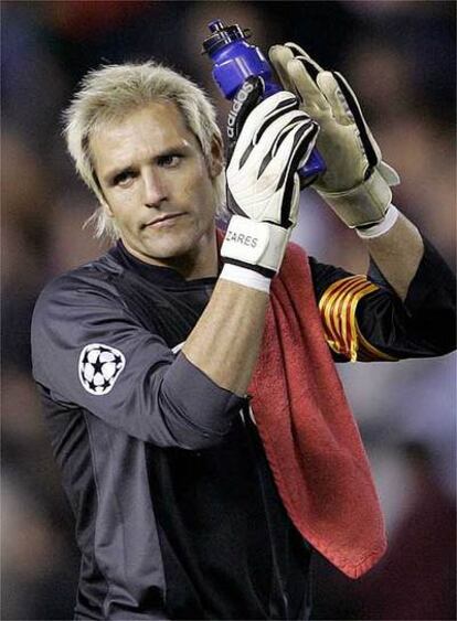 Cañizares, en un partido de Liga de Campeones