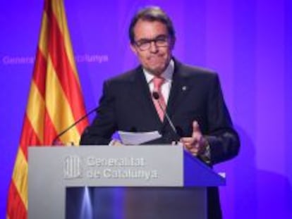 Comparecencia del presidente de Catalunya Artur Mas el pasado 5 de agosto.