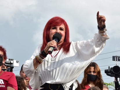 Layda Sansores, gobernadora electa de Campeche, durante la campaña electoral.