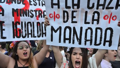 Protesto em Madri contra a sentença da Manada.