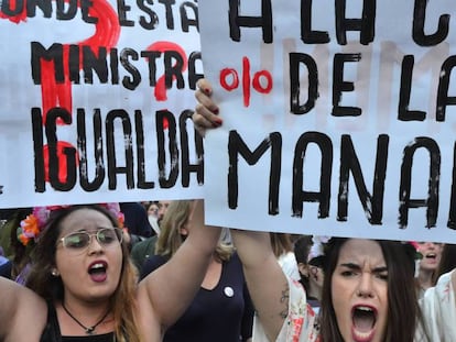 Protesta en Madrid contra la sentencia de La Manada.