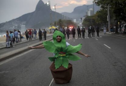 Marcha da maconha no Rio.