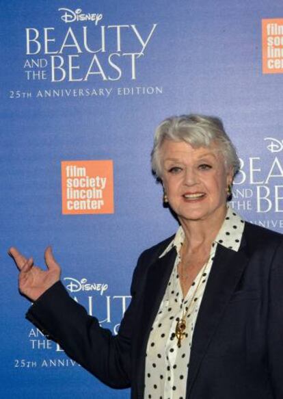 Angela Lansbury, el pasado sábado en la celebración del 25º aniversario de 'La Bella y la Bestia' en Nnueva York.