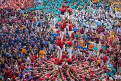 La popular torre humana o castells.