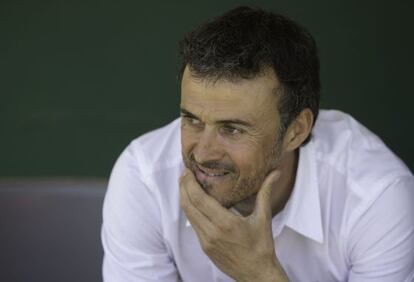 Luis Enrique, en el partido frente al Córdoba.