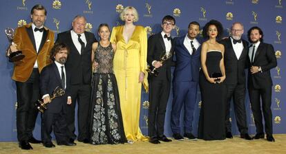El elenco de 'Juego de tronos' en los premios Emmy.