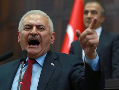 El primer ministre turc, Binali Yildirim, al Parlament aquest dimarts.