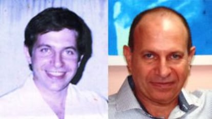 En la izquierda, Sarraff con 32 años, fecha en la que fue encarcelado, y en la derecha, en una imágen sin datar cedida por la familia Sarraff.