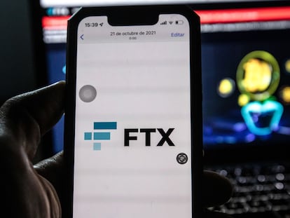 El logo de la plataforma FTX, la plataforma que ha acentuado la crisis de Genesis.
