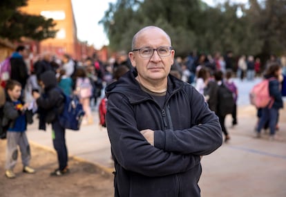 Batiste Ferrando, presidente del AMPA del colegio Jaume I de Catarroja, este jueves.