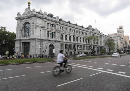 Fachada del Banco de España en Madrid