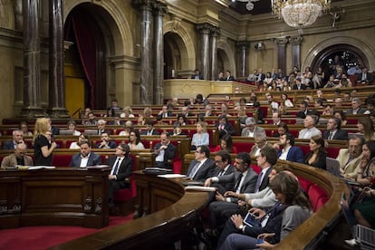 Sesión de control del Parlamento de Catalunya.