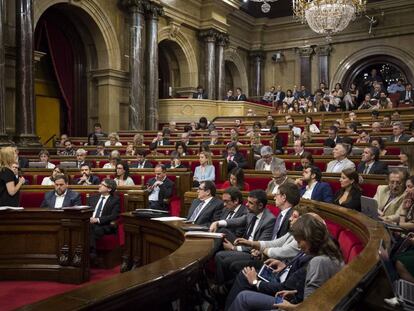 Sesión de control del Parlamento de Catalunya.