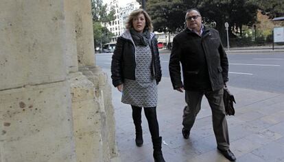 La exdirectora general de Promoción Institucional de la Generalitat Valenciana Dora Ibars a su llegada al TSJCV.