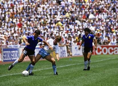 Olarticoechea, Stevens y Maradona, en México 86.