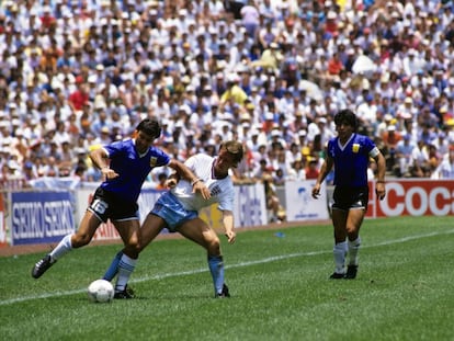 Olarticoechea, Stevens y Maradona, en México 86.