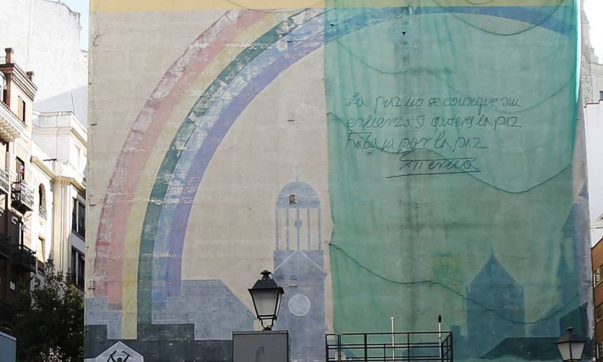 Adiós al mural por la Paz de Tierno Galván