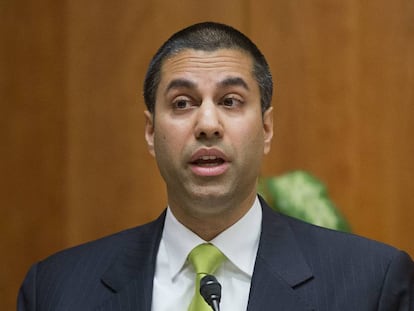 El presidente de la Comisi&oacute;n Federal de Comunicaciones, Ajit Pai, el pasado febrero 