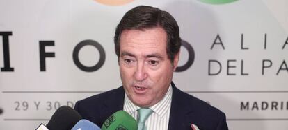 El presidente de CEOE, Antonio Garamendi.