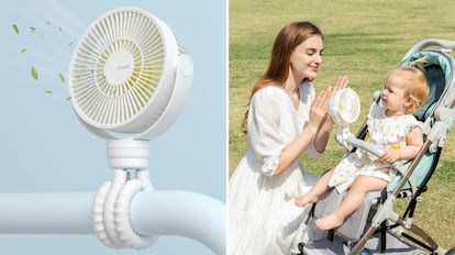 ofertas amazon en ventiladores pequeños con trípode flexible.