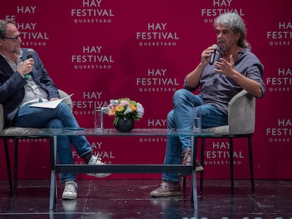 Jan Martínez Ahrens y Fernando León de Aranoa en el Hay Festival 2023 en Querétaro.