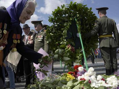 Veteranos de Armenia celebran el 72 aniversario de la victoria sovi&eacute;tica sobre los nazis. 