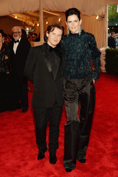 Christopher Kane con Stella Tennant.