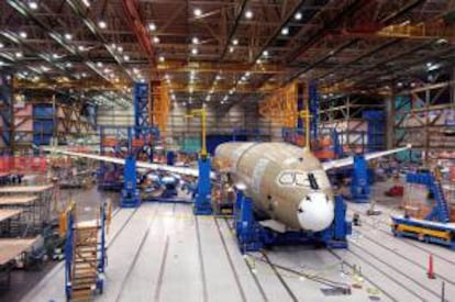 La fábrica Boeing en Everett, Washington (EE UU)