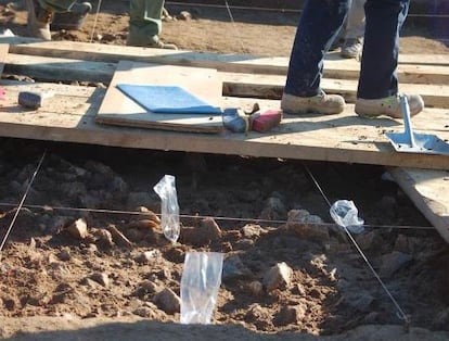 Detalle del trabajo arqueológico en El Cañaveral.