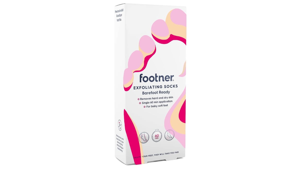 Mascarilla exfoliante para pies Footner.