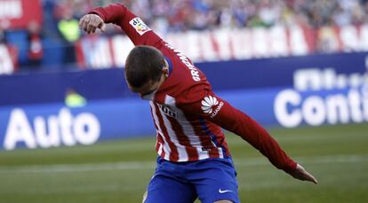 Griezmann se lamenta tras fallar una ocasión.