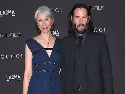 Keanu Reeves y su novia Alexandra Grant.